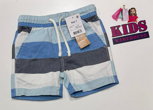 Anko Blue & White Shorts Size 1