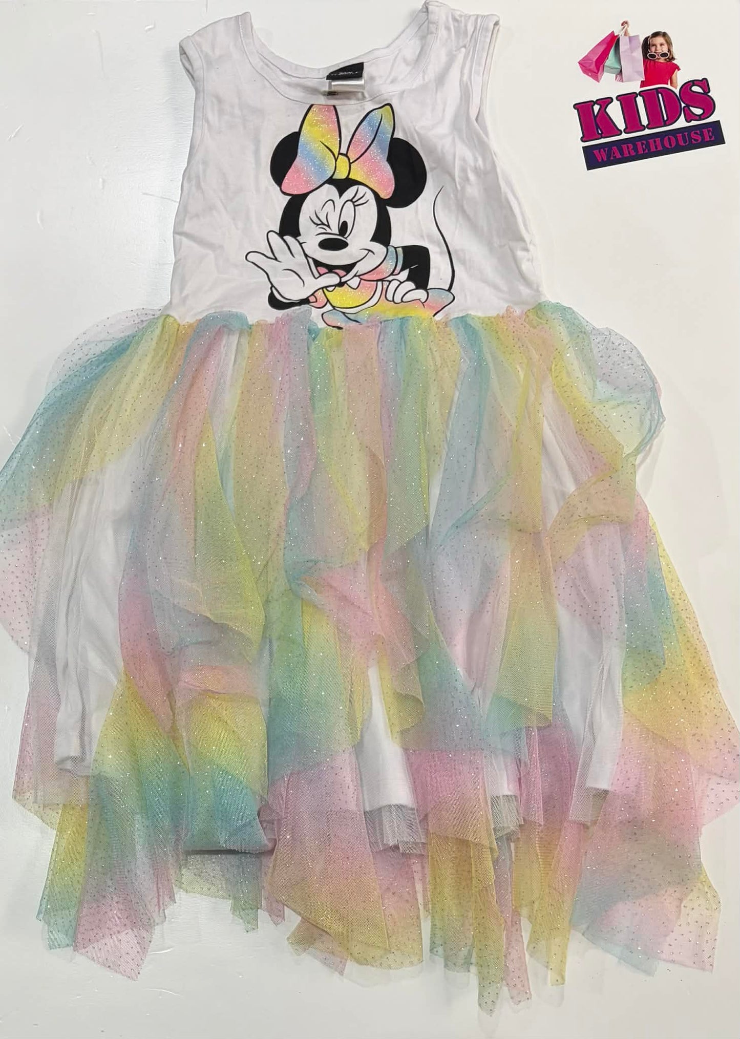 Disney Minnie Mouse Rainbow Tutu Dress Size 8