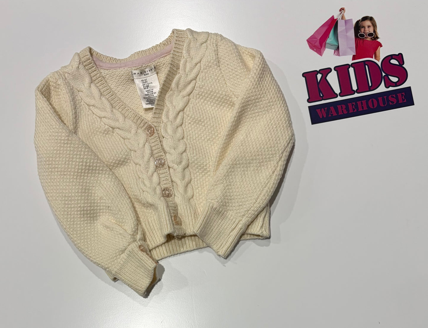 Max Studio Cream Knit Sweater Size 2