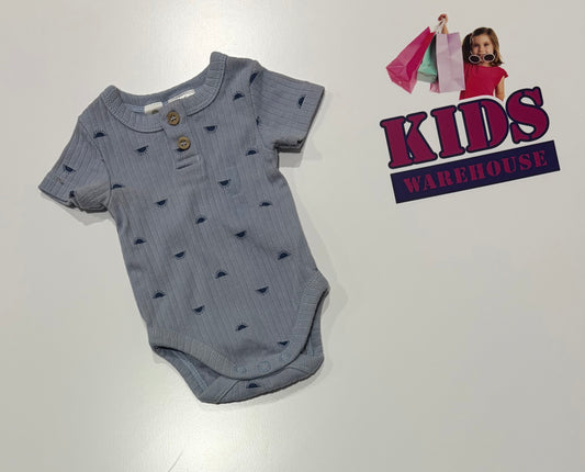 Dymples Blue, Sun Print Bodysuit Size 00000
