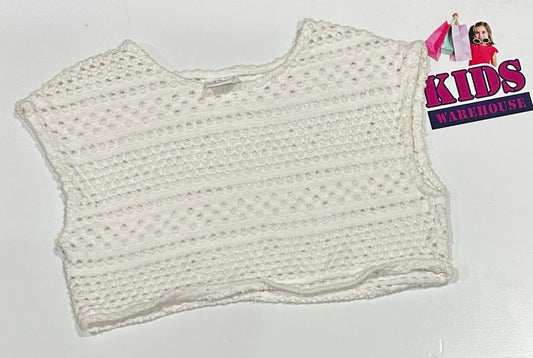 Zara White Knit Top Size 6