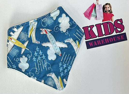 NEW Blue Plane Print Bib