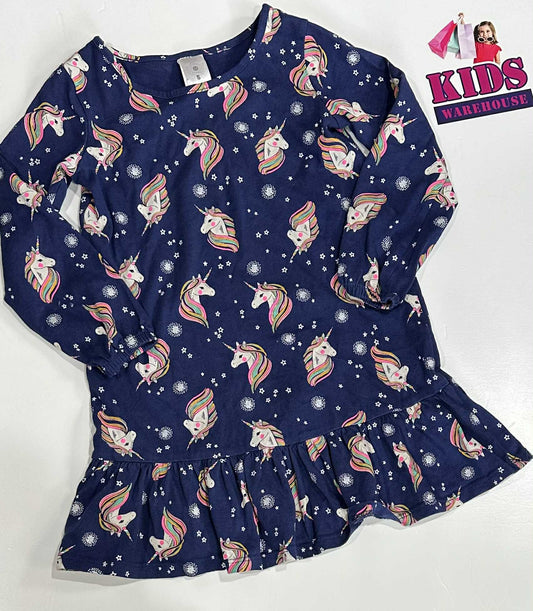 Target Blue Dress With Unicorn Pattern Size 5