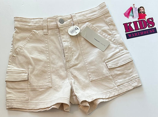 Target Cream Denim Shorts Size 10