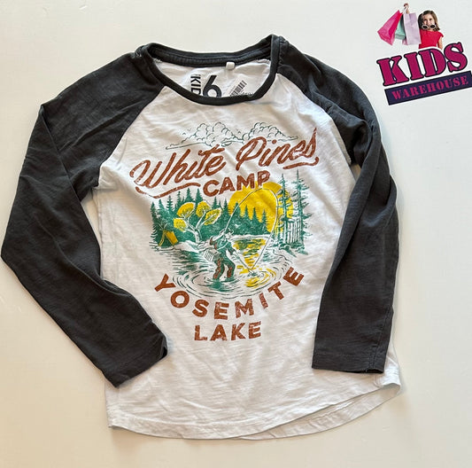 Cotton On “White Pines Camp” Long Sleeve Top Size 6