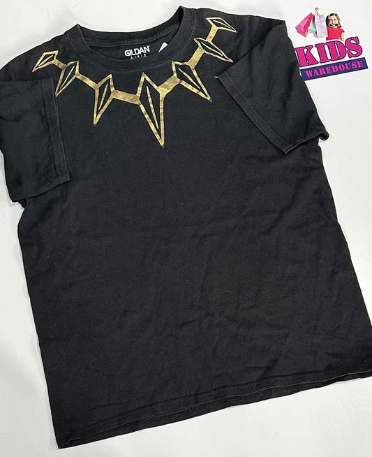 Gildan Black Top With Golden Neckless Print Size 14-16