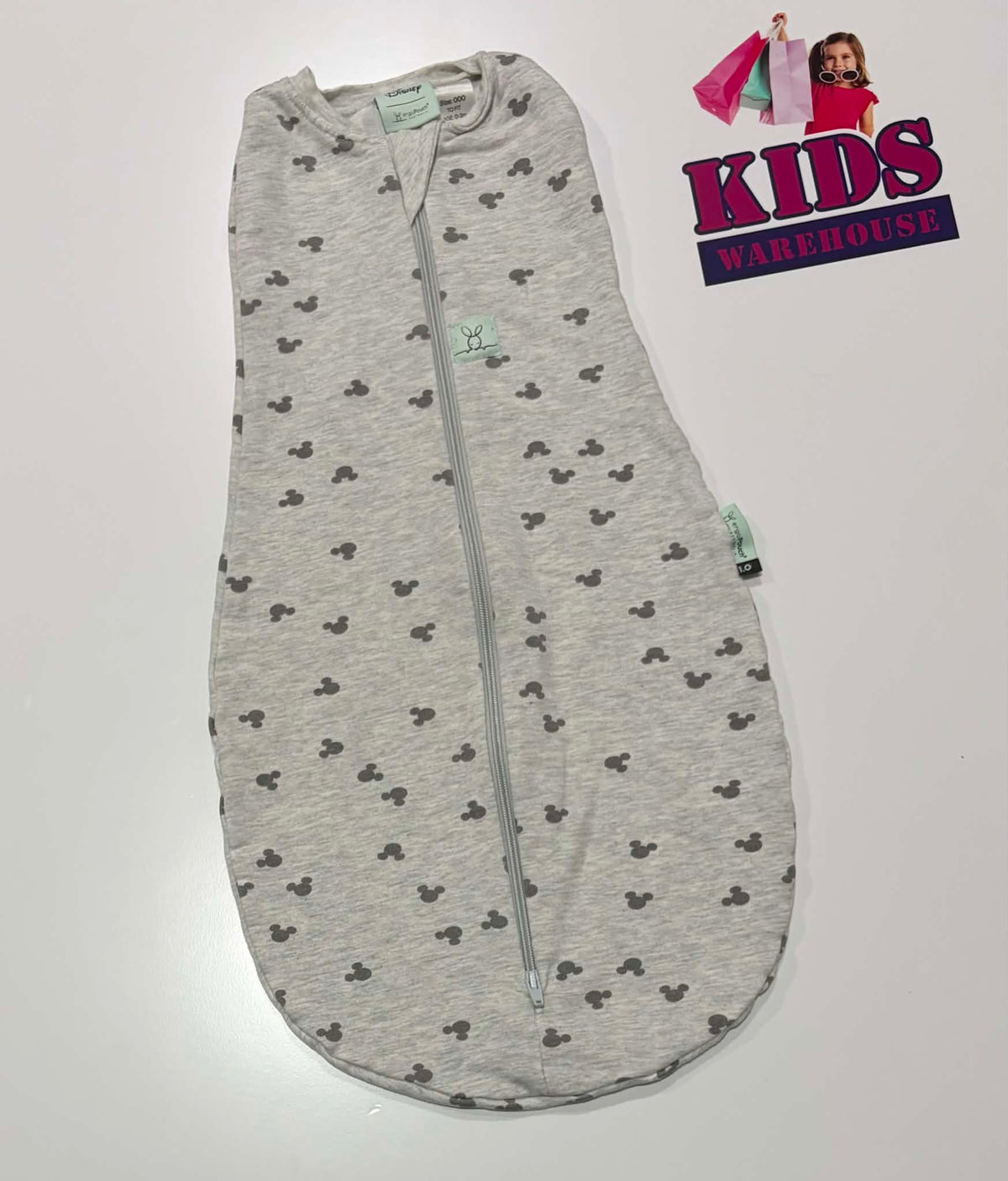 Disney x ErgoPouch Australis Grey, Mickey Mouse Print Size 000 TOG 1