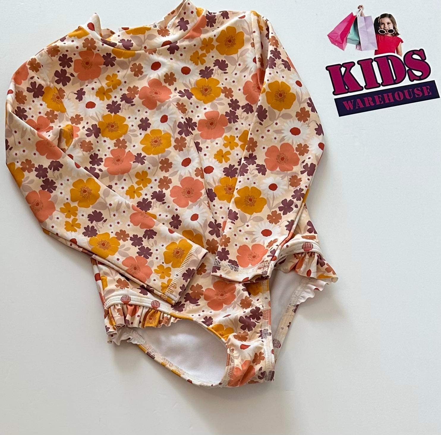 Target Pink, Orange & Purple Flower Bathing Suit Size 2 Kids Warehouse AU