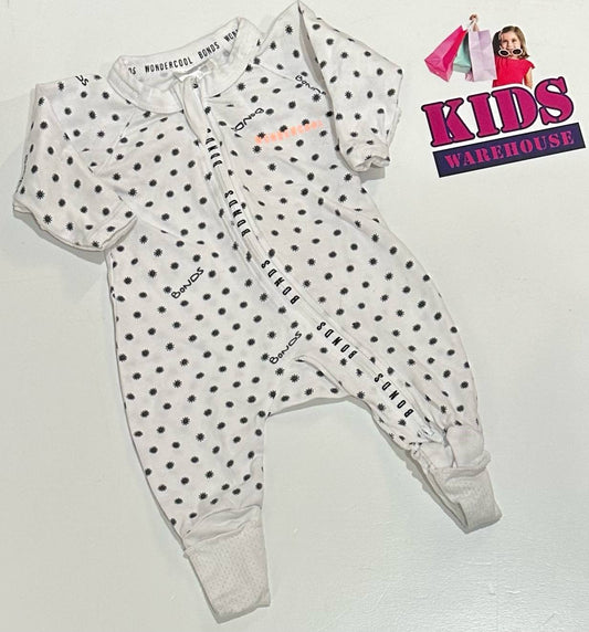New Bonds White Wondersuit With Black Dot Pattern Size 00000