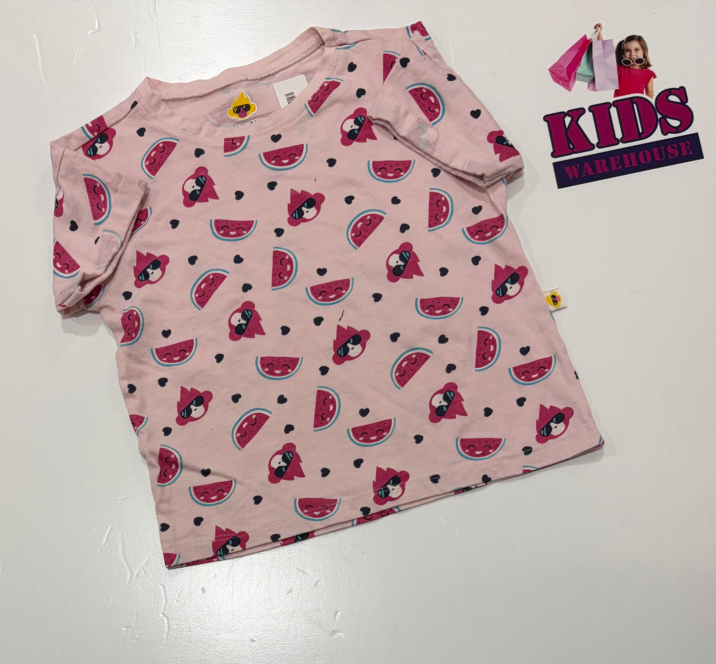 Cheekee Munkee Pink, Watermelon Print Top Size 2