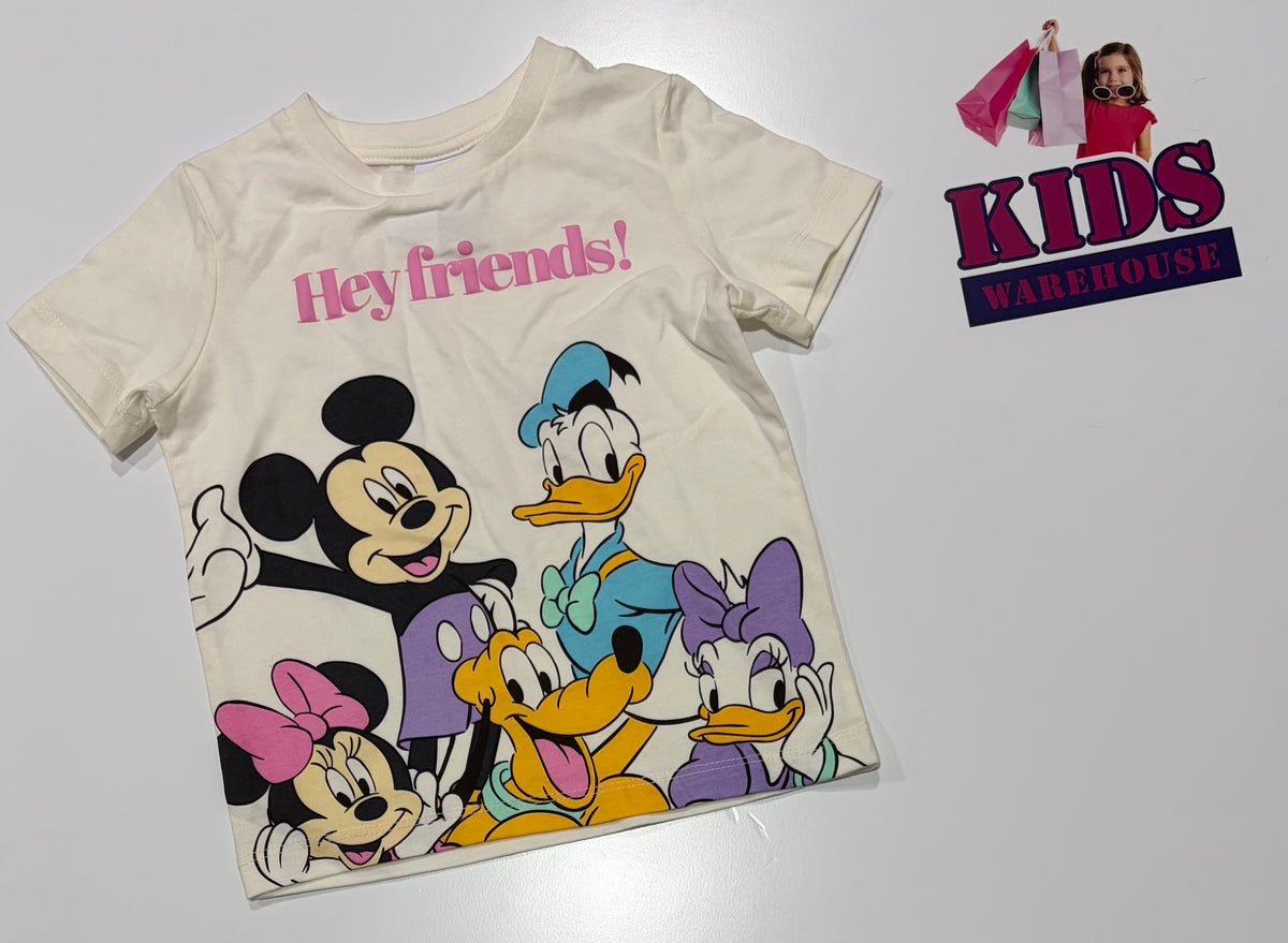 Disney Mickey Mouse White, Characters Print Top Size 1