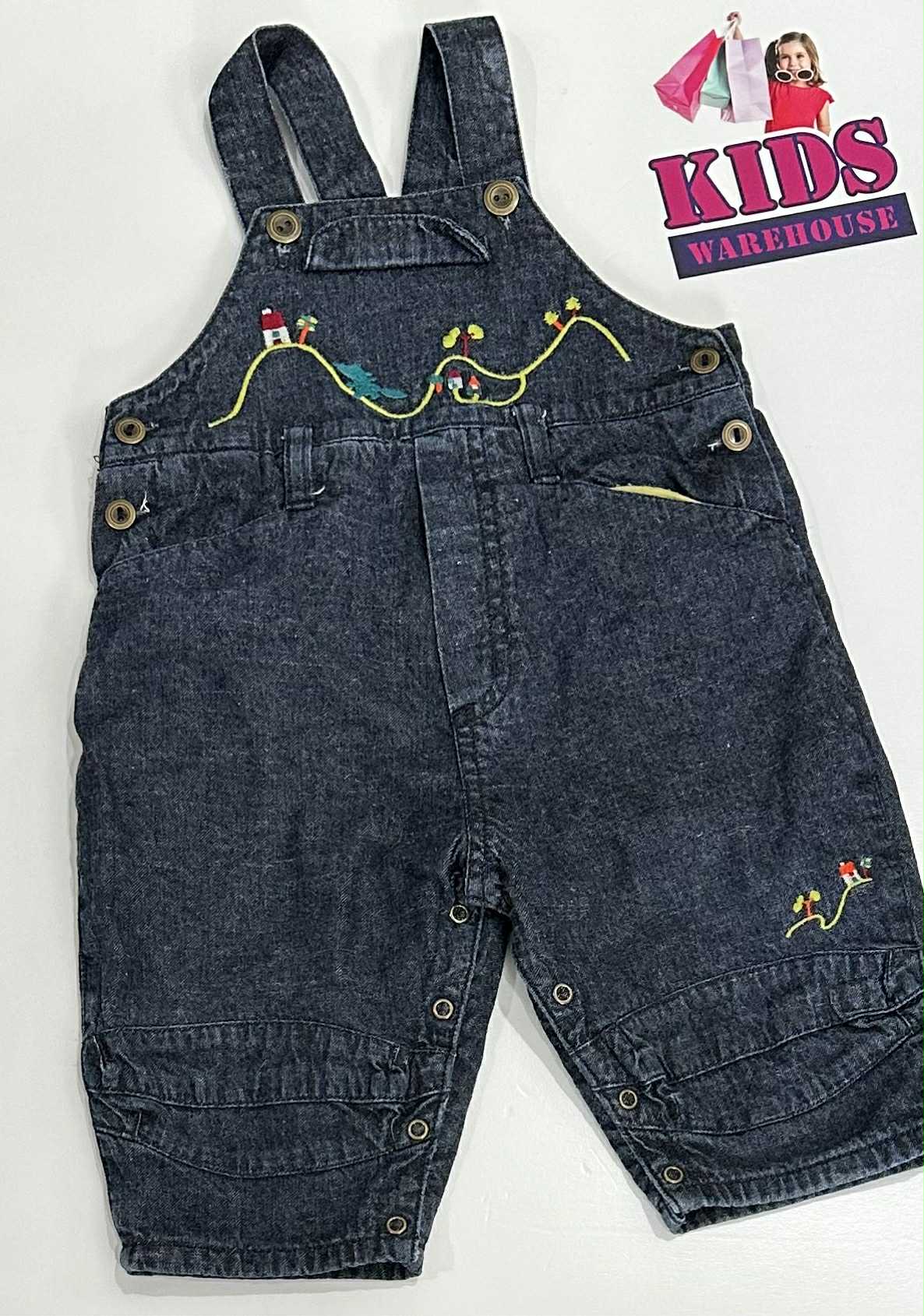 Baby Mini Denim Blue Overalls Size 0