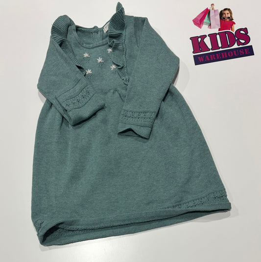 Purebaby Green Dress Size 3