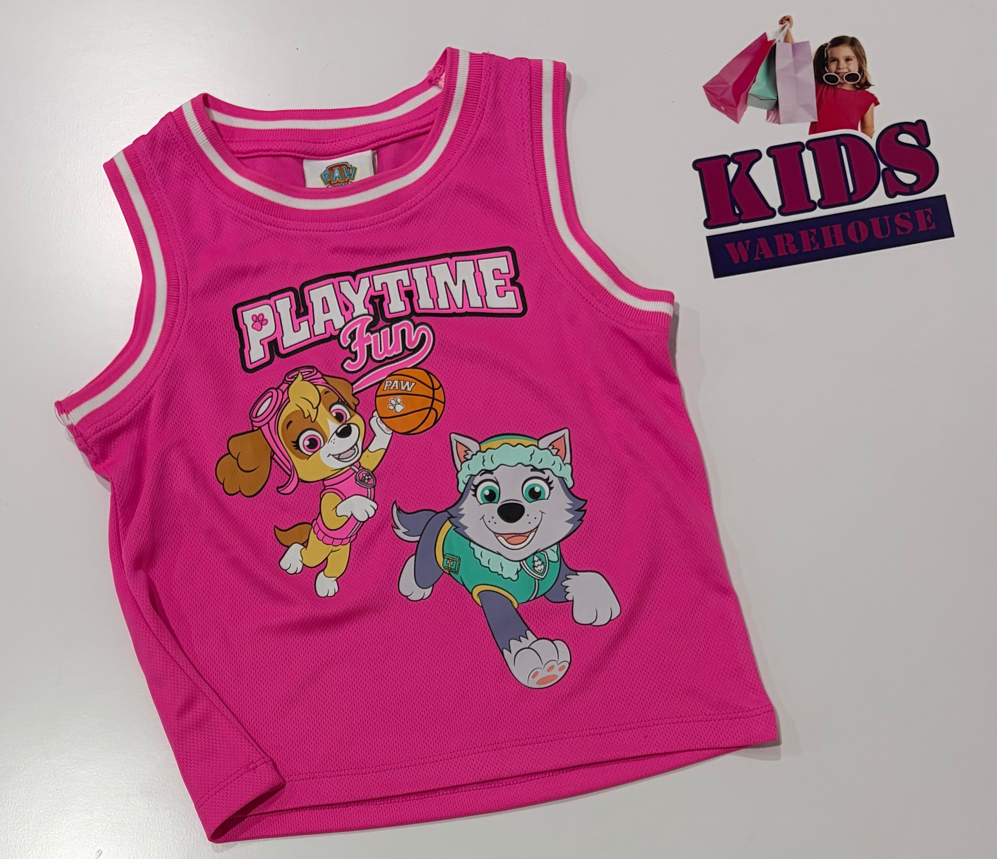 Paw Patrol Pink, Characters Print Basketball Jersey Size 3 – Kids ...