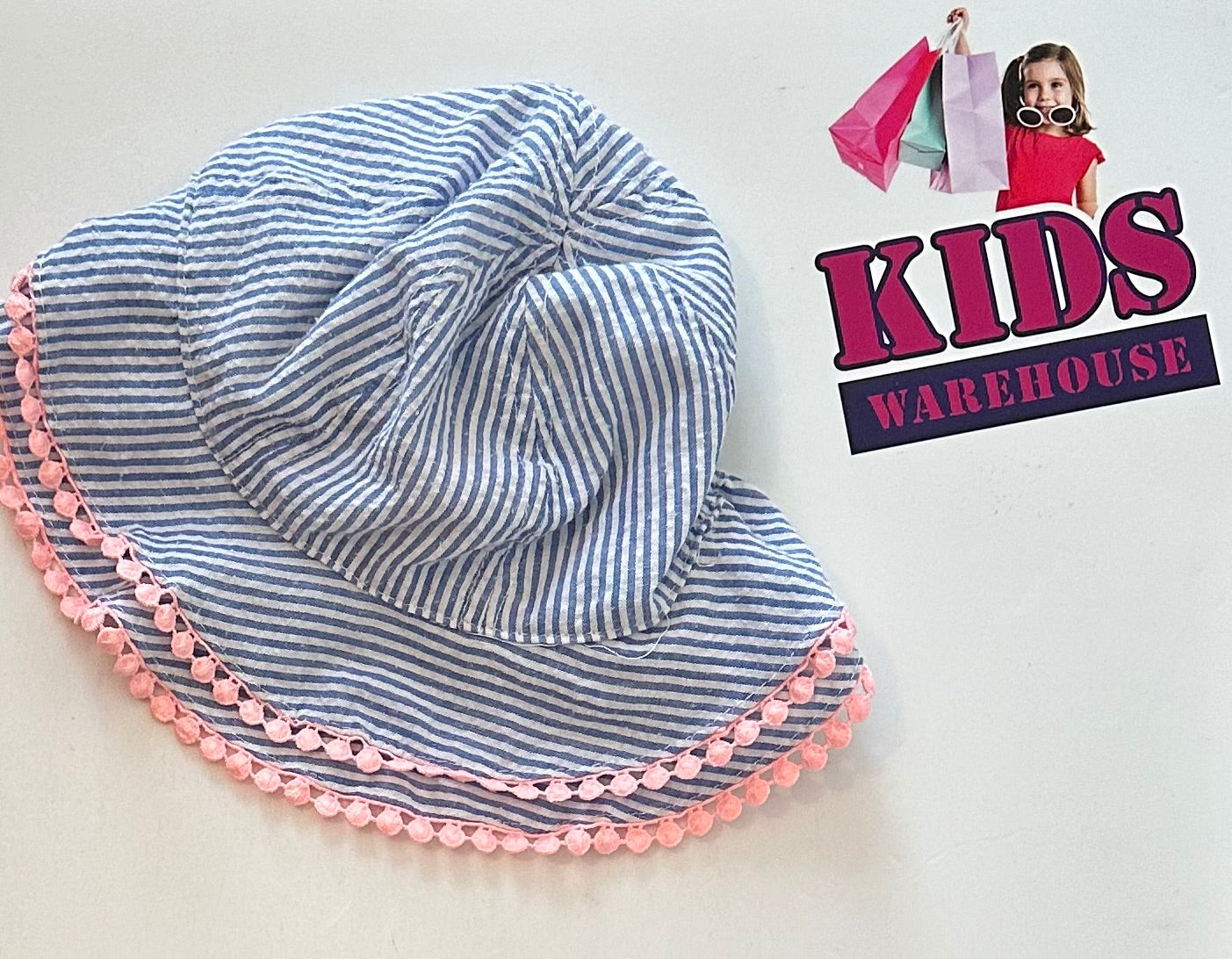 Seed Blue & White Stripe Baby Hat