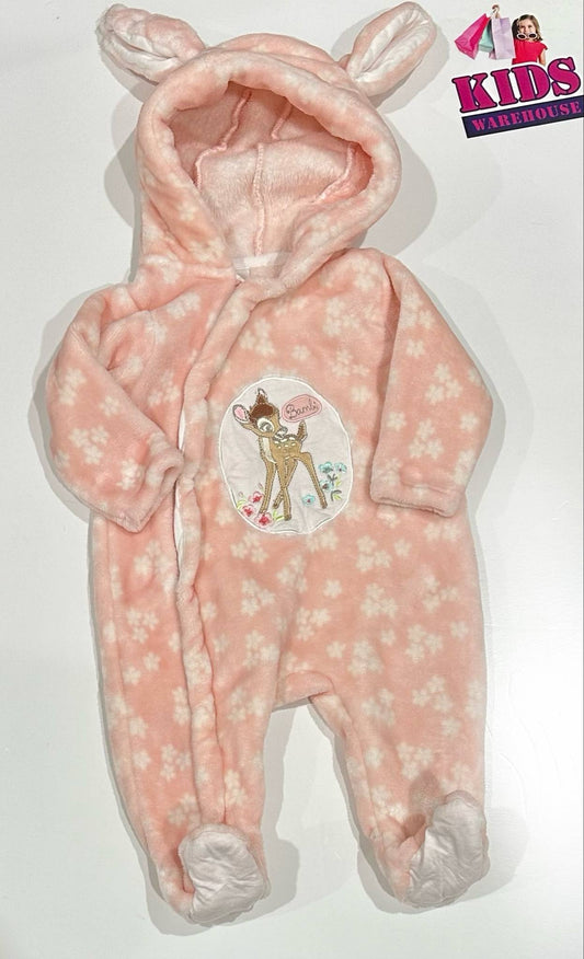 Disney Pink Jumpsuit With Bambi Print Size 00