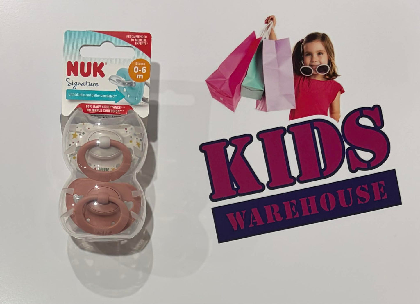 Not Used Nuk Silicone 2 Pack Pink Dummies (0-6 Months)