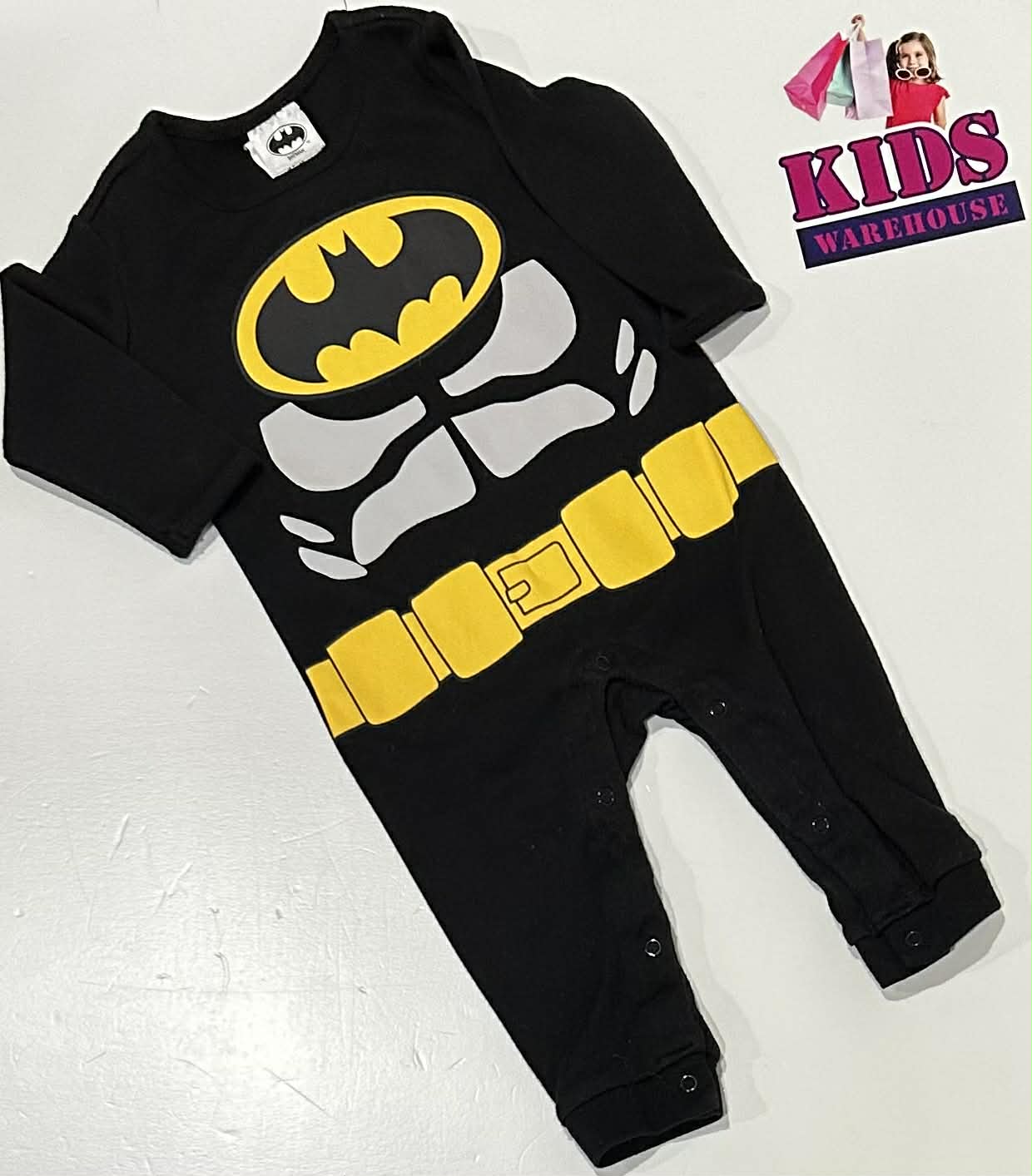 Batman Black Jumpsuit With Blue Cape Print Size 00