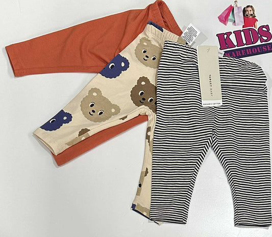 New Target 3 Piece Pants Set With Bear Pattern Size 00