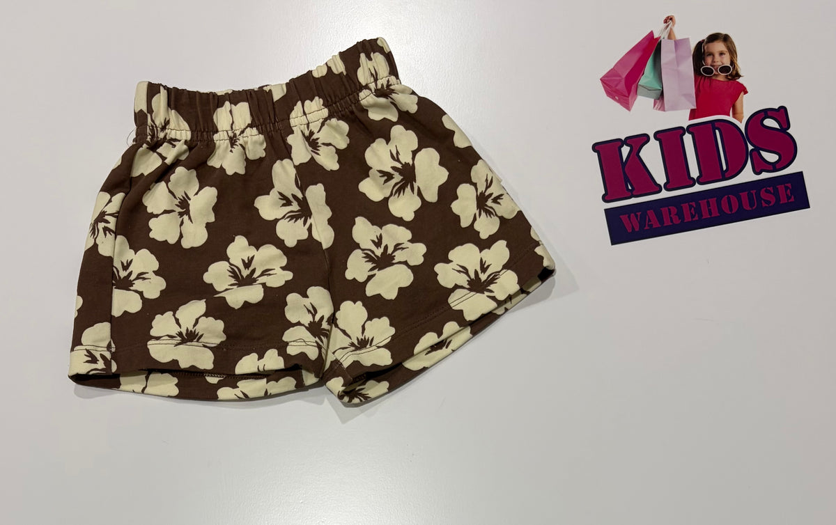 Bonds Brown, White Floral Print Pants Size 000