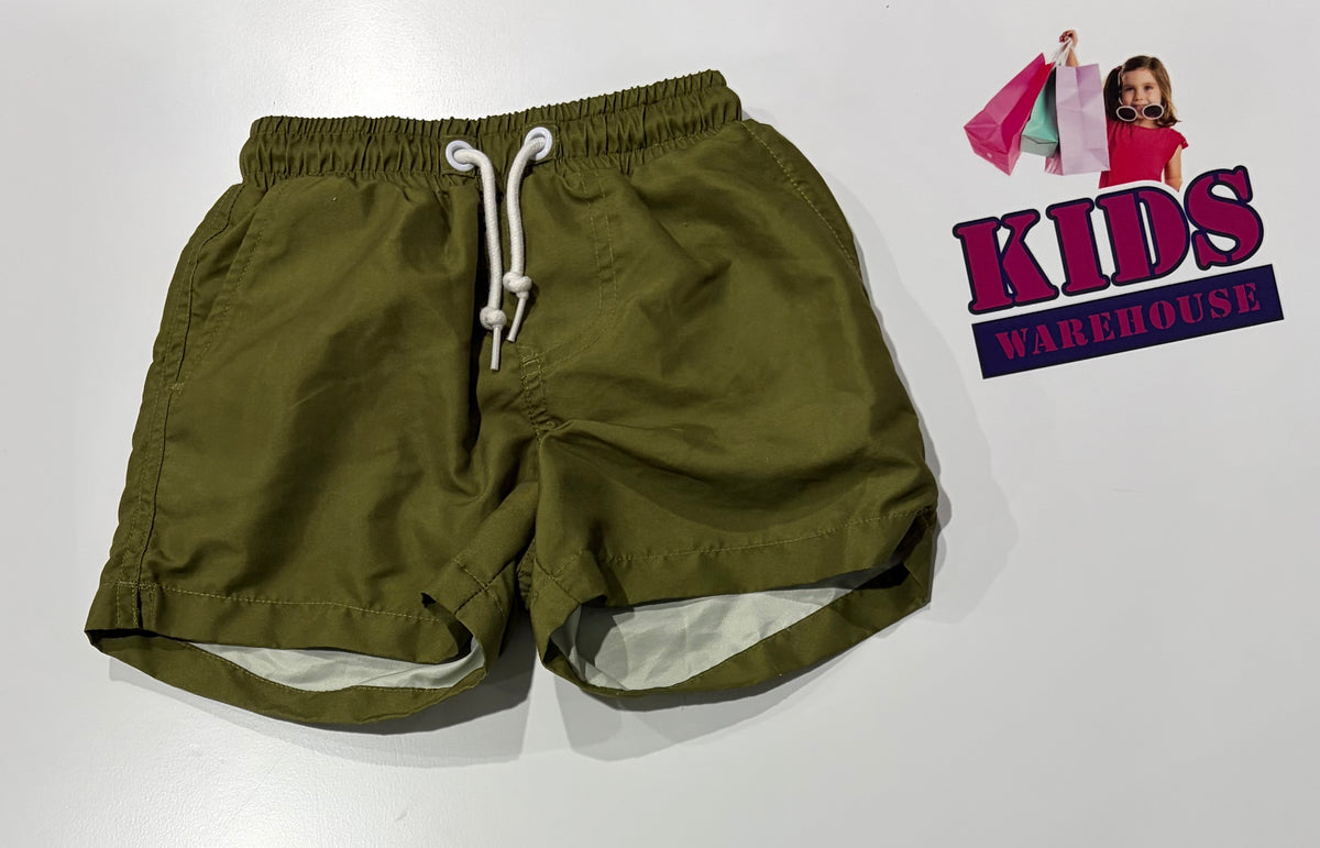 Infamous Mini Swim Green Swim Shorts Size 4