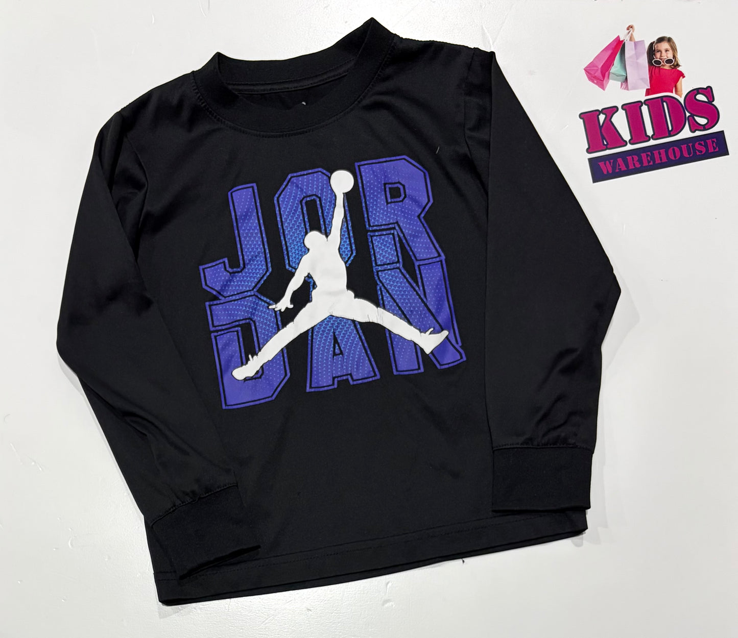 Jordan Purple, White Long Sleeve Top Size 5