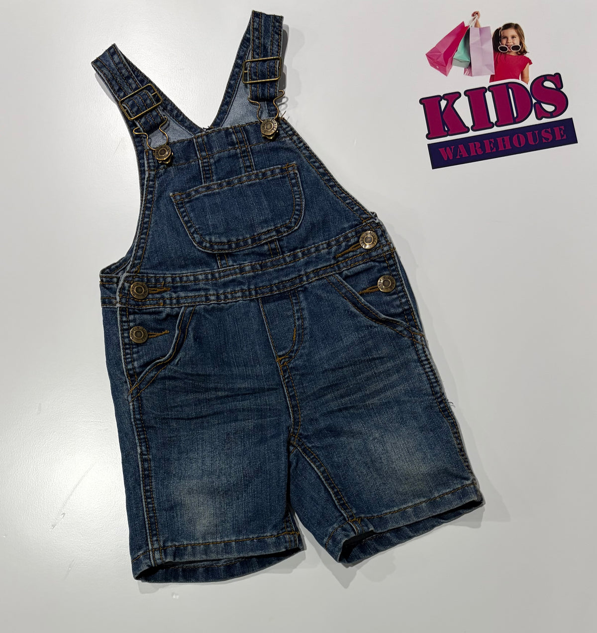 Hippo & Friends Denim Overalls Size 1