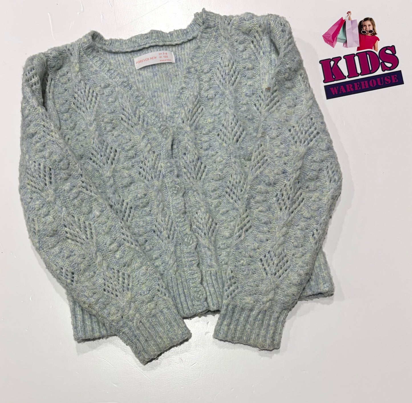 Forever New Pastel Green, Blue Knit Sweater Size 7