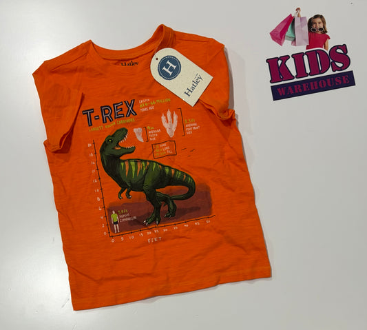 Not Used Hatley Orange, T-Rex Print Top Size 4