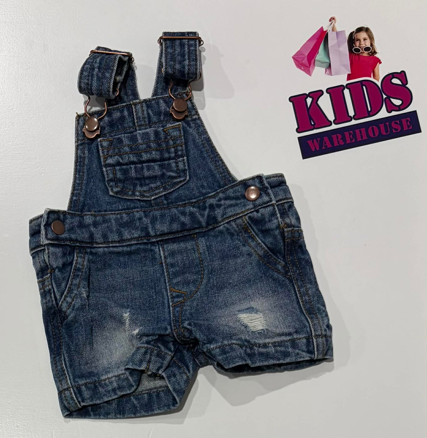 Baby Berry Blue Denim Overalls Size 0000