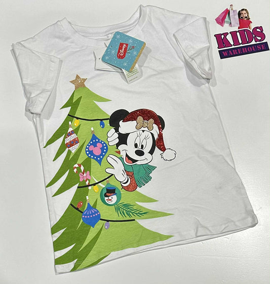 New Disney White Top With Mickey Mouse Print Size 9 (RRP $12)