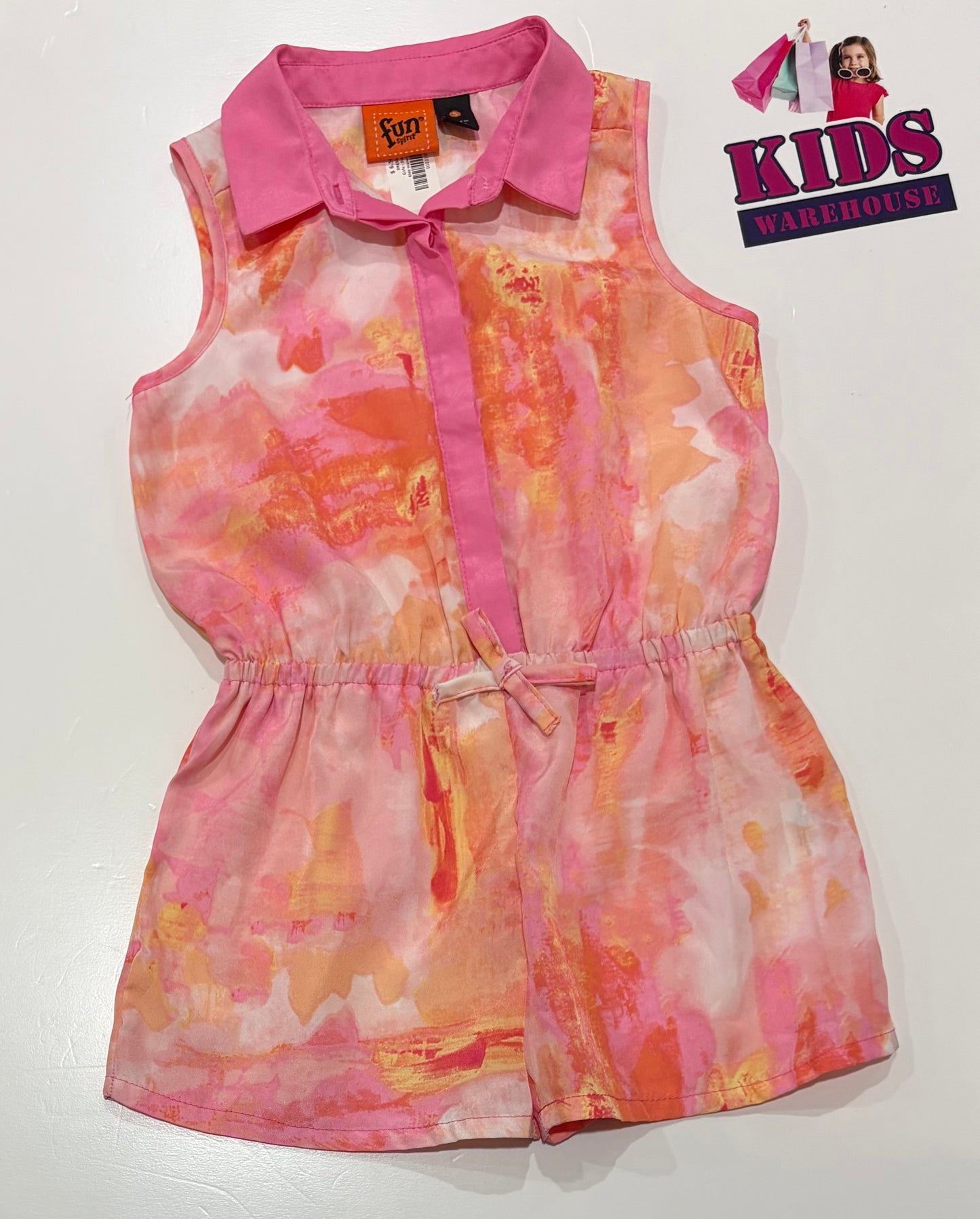 Fun Spirit Pink, Orange Tie Dye Dress Size 5