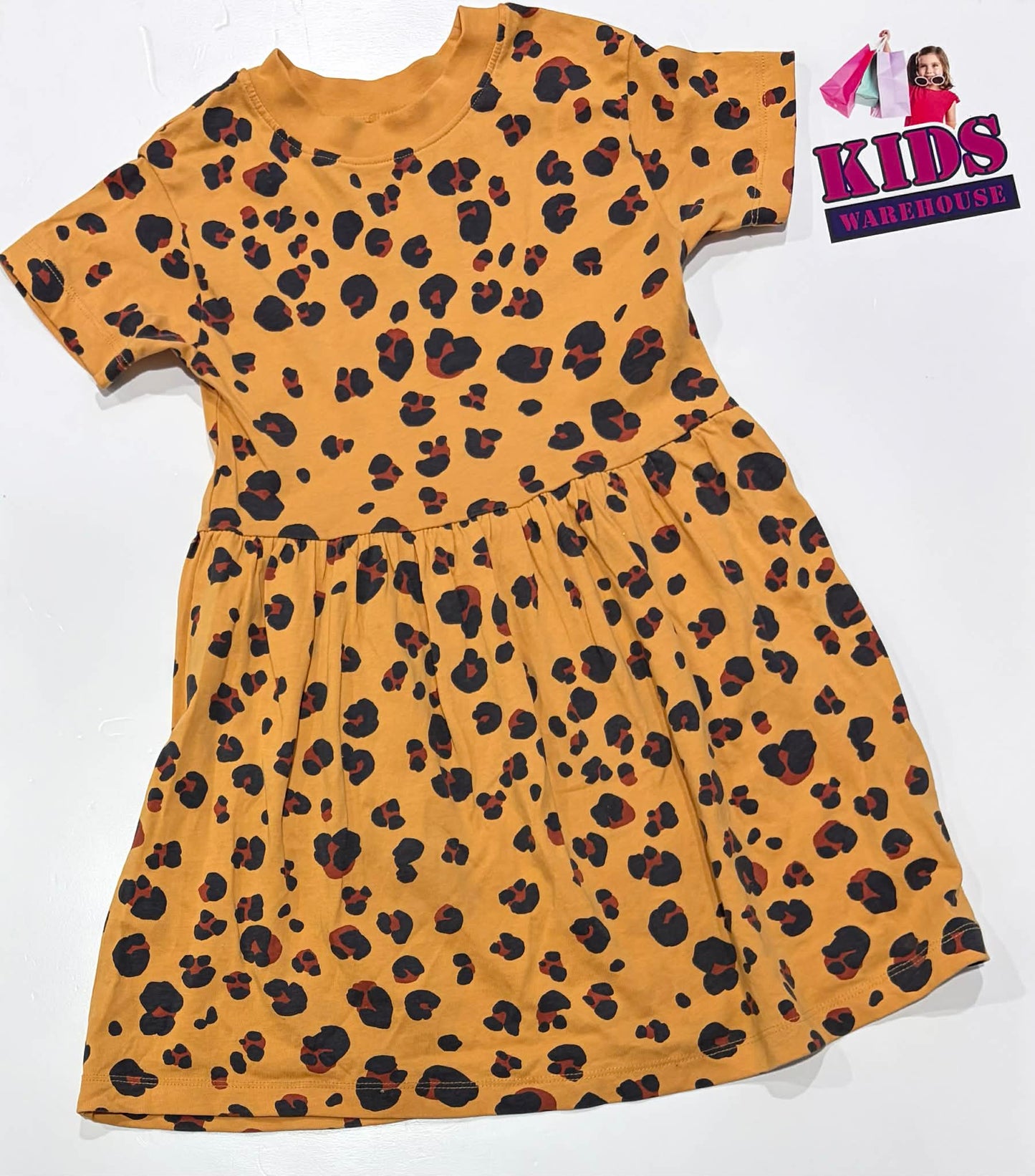 Bonds Yellow Dress With Leopard Pattern Size 4