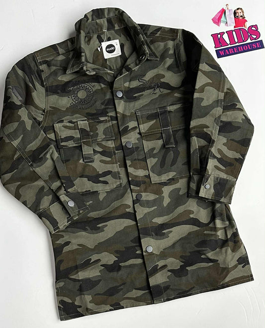 Sudo Sunset Royale Green Camo Jacket Size 6