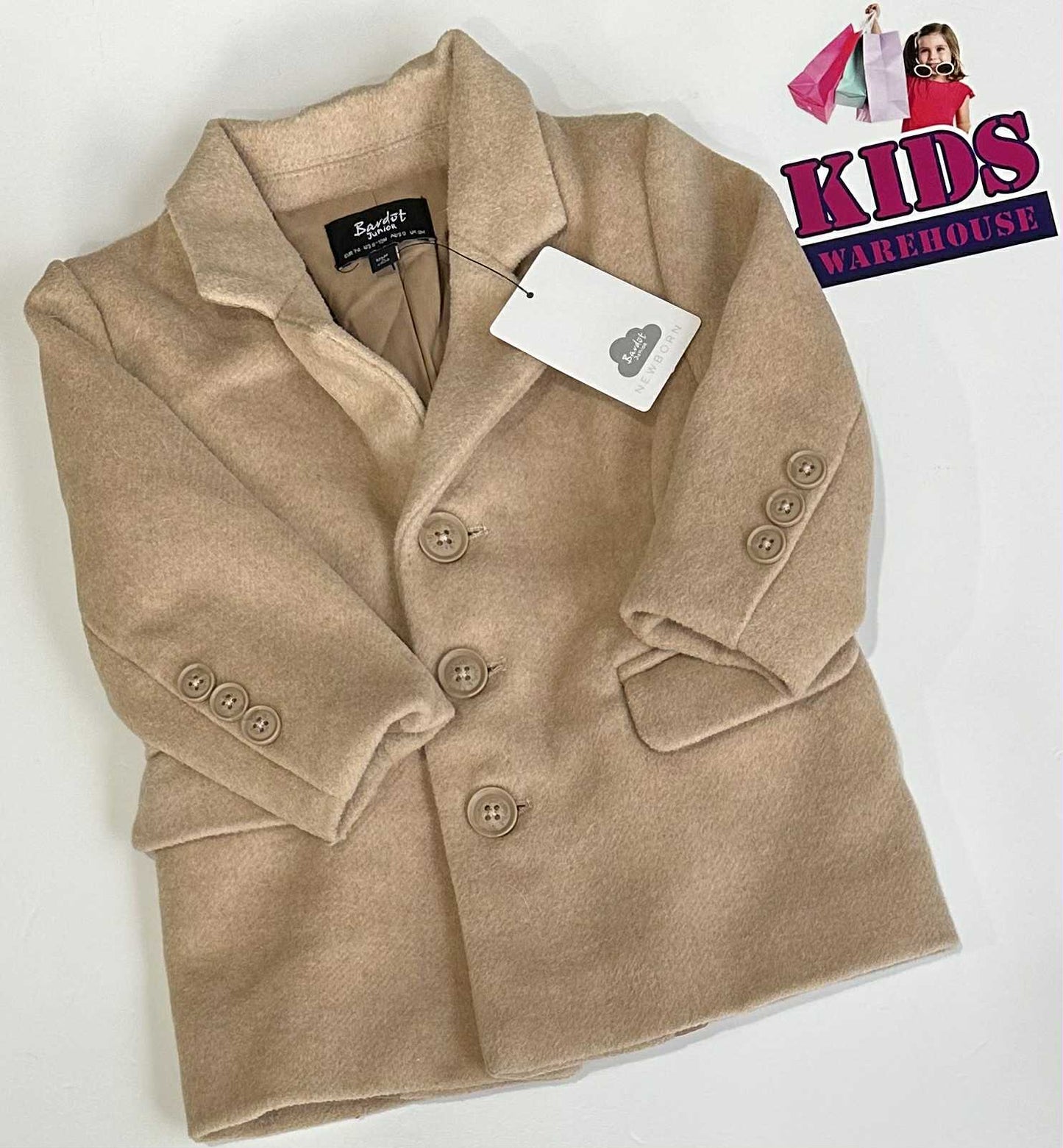 New Bardot Cream Coat Size 0