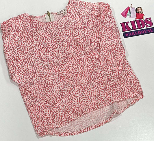 Fox & Finch Pink & White Long Sleeve Top Size 5
