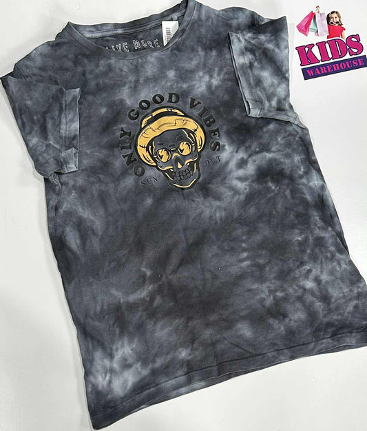 Cactus Boys Grey Tie Die Top Size 9-10
