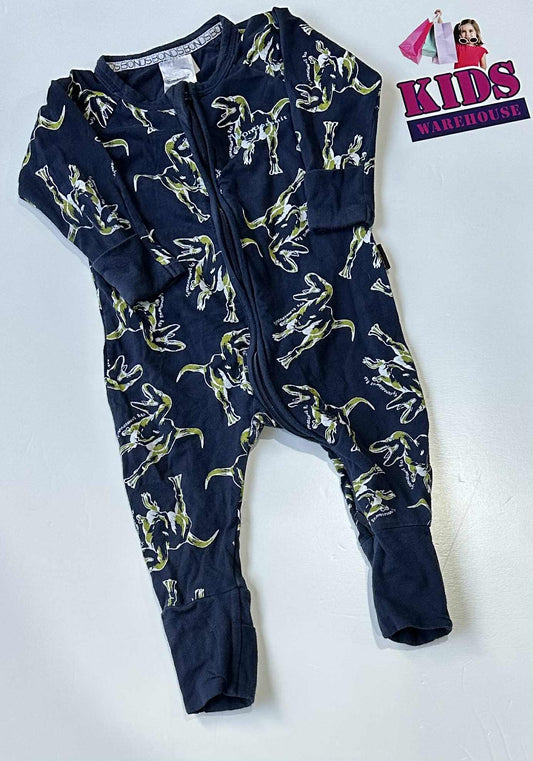 Bonds Dark Blue Wondersuit With Dinosaur Pattern Size 00