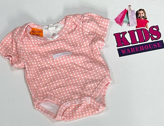 Premmie Pumpkin Patch Pink & White Bodysuit Size 00000
