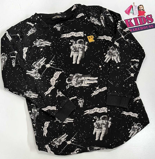 Rock Your Kid Black Star Wars Top Size 8