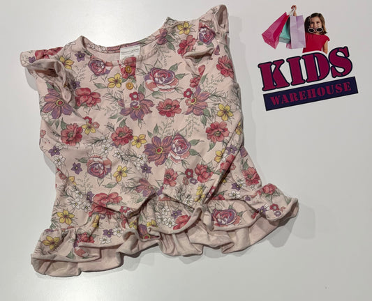 Kidding Around Pink, Floral Print Dress Size 2
