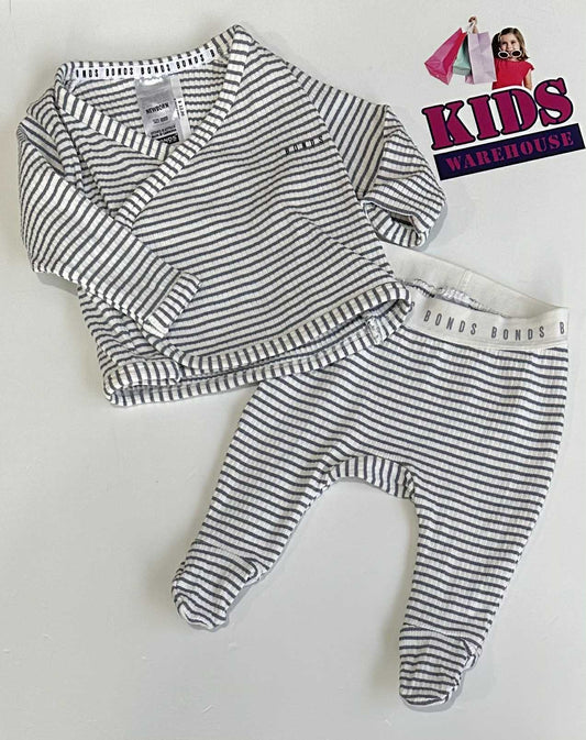 Bonds White & Blue 2 Piece Set Size 0000