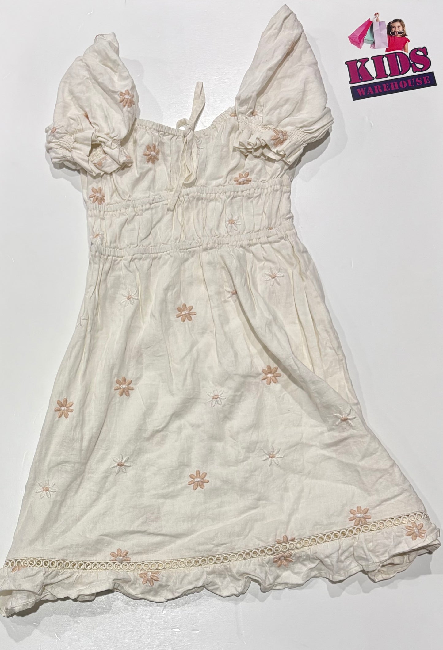 Ghanda White, Flower Print Dress Size 12
