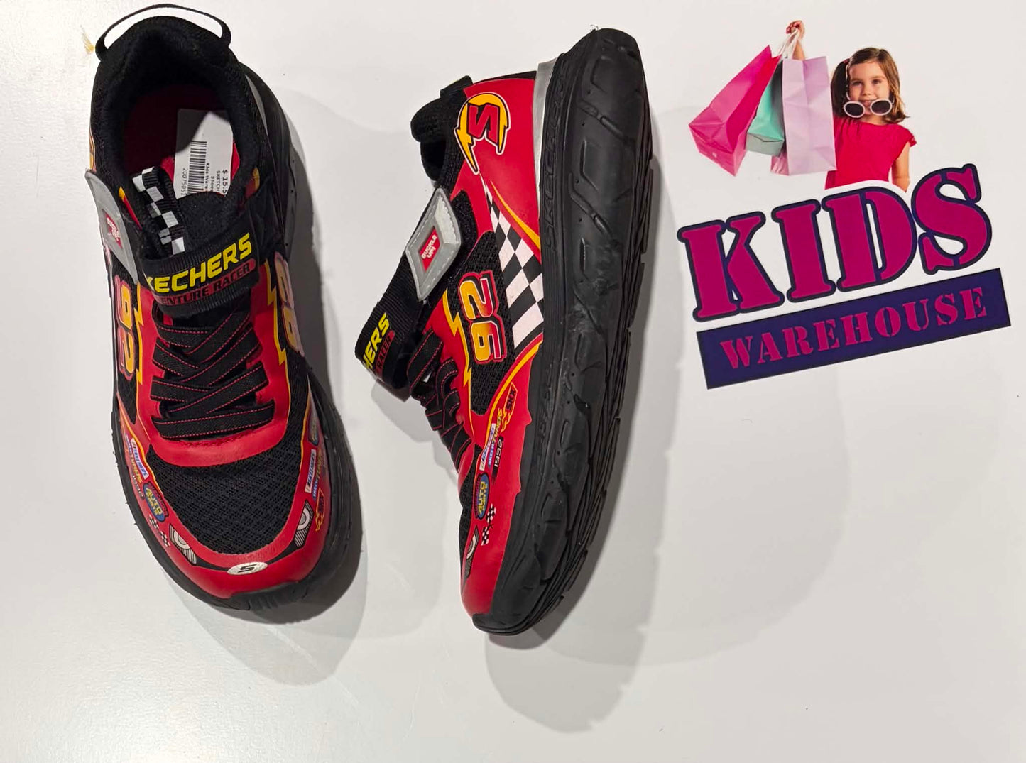 Sketchers x Lightning McQueen Runners Size US2/UK1 (Older Child)