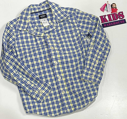 Carter’s Blue & Yellow Long Sleeve Shirt Size 4