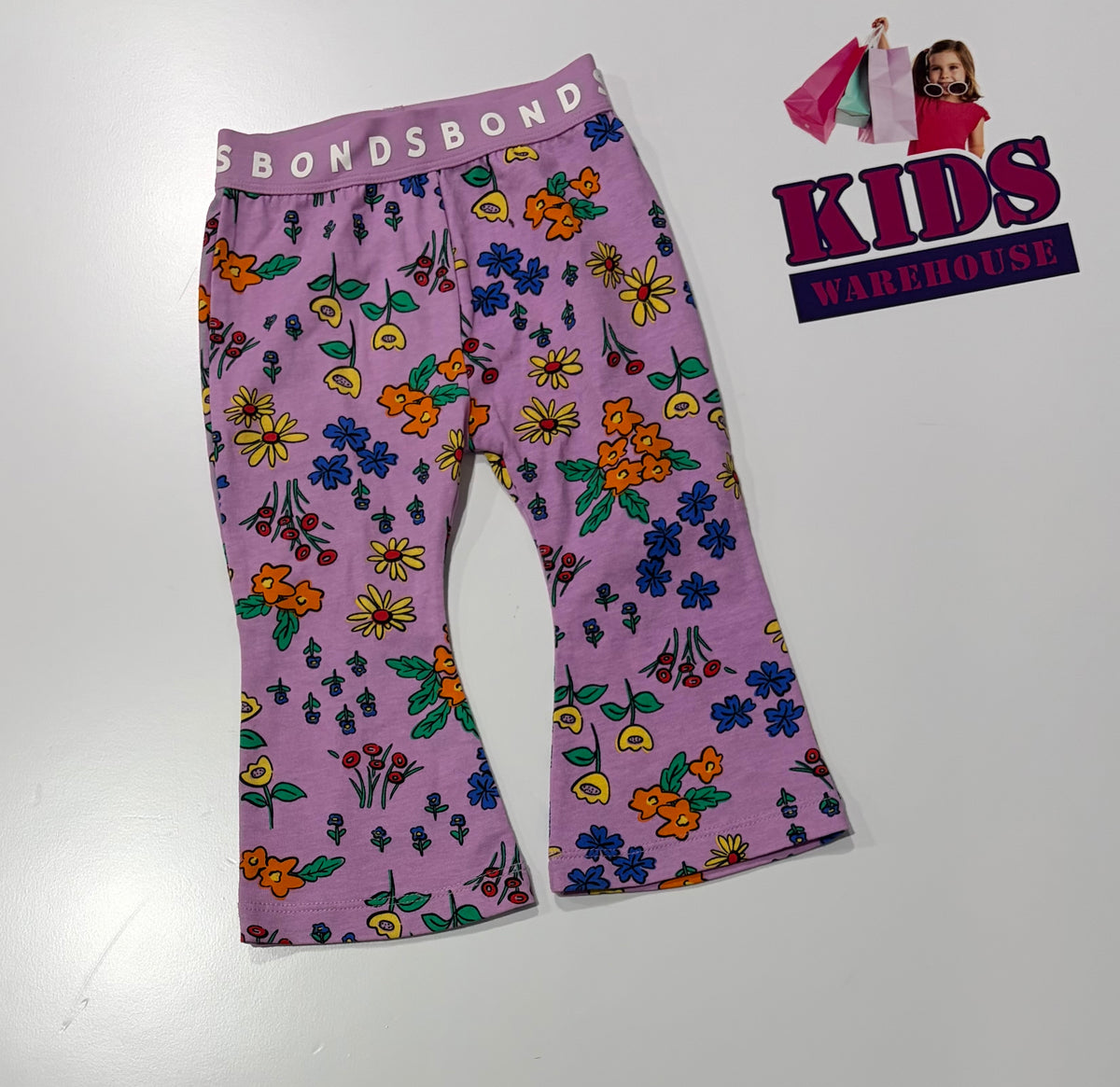 Bonds Pink, Floral Print Pants Size 0