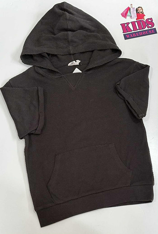 Cotton On Black Short Sleeve Hoodie Size 7