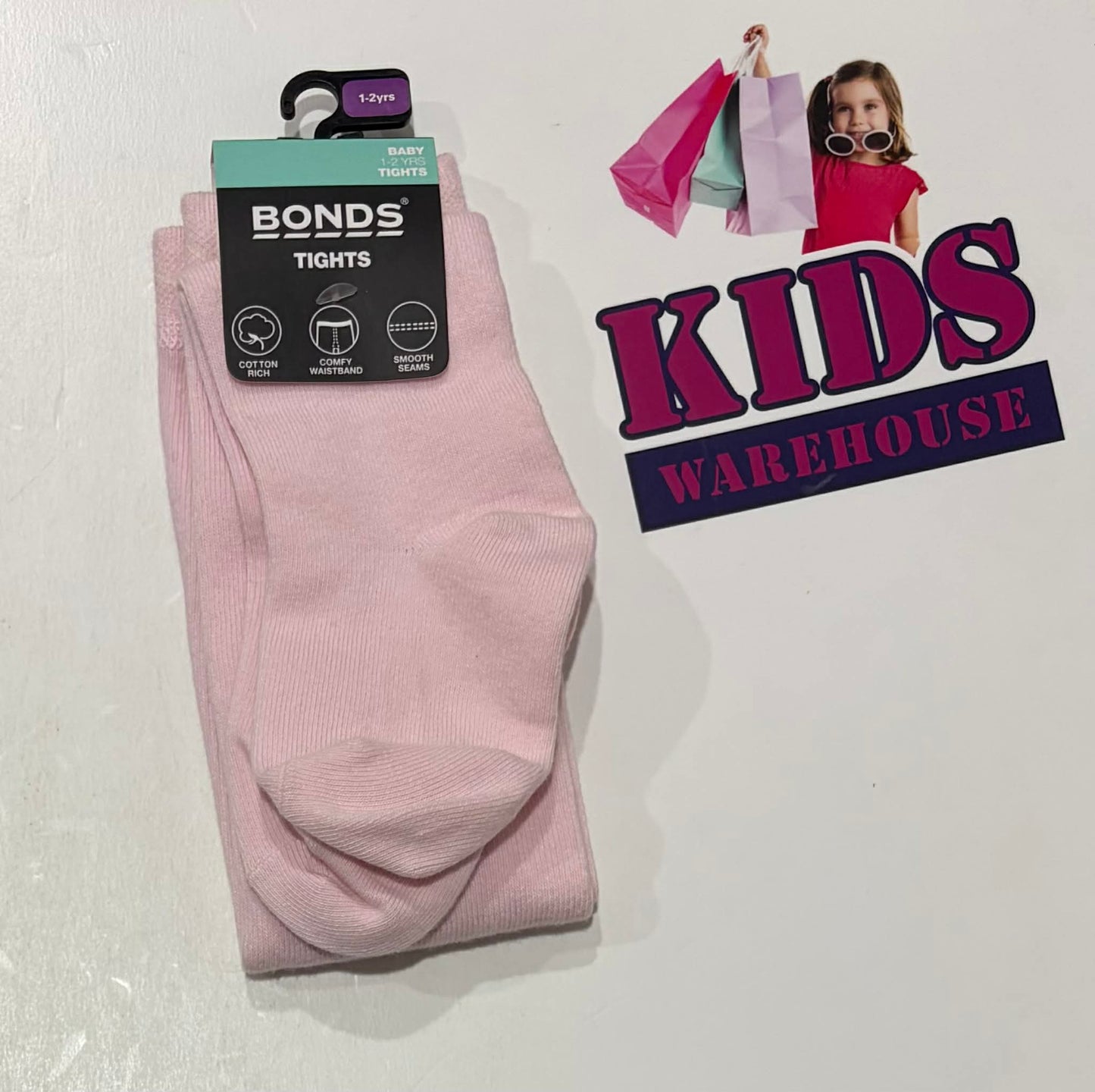 Not Used Bonds Pink Tights Size 1-2 Years
