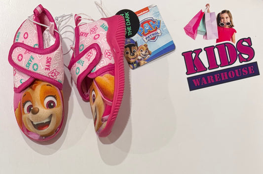 NEW Nickelodeon Paw Patrol Skye Glow In The Dark Slippers Size 7 (Child)