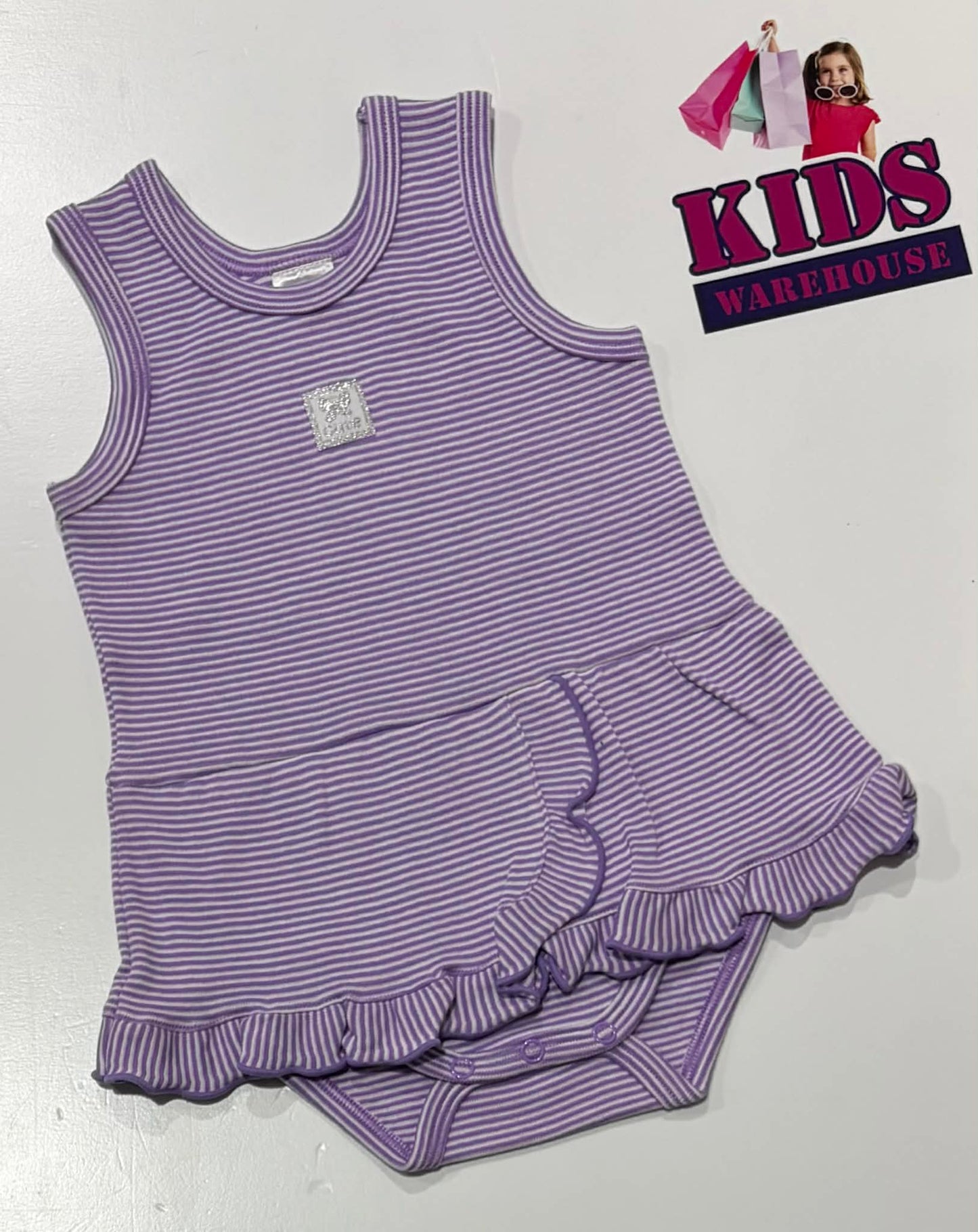 Baby Biz Purple & White Bodysuit With Tutu Size 0
